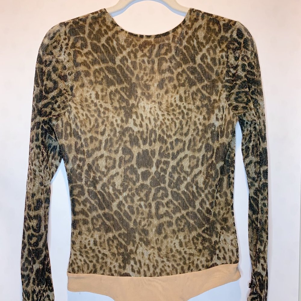Scripted Cheetah Sparkly Body Suit - Picture 5 of 8
